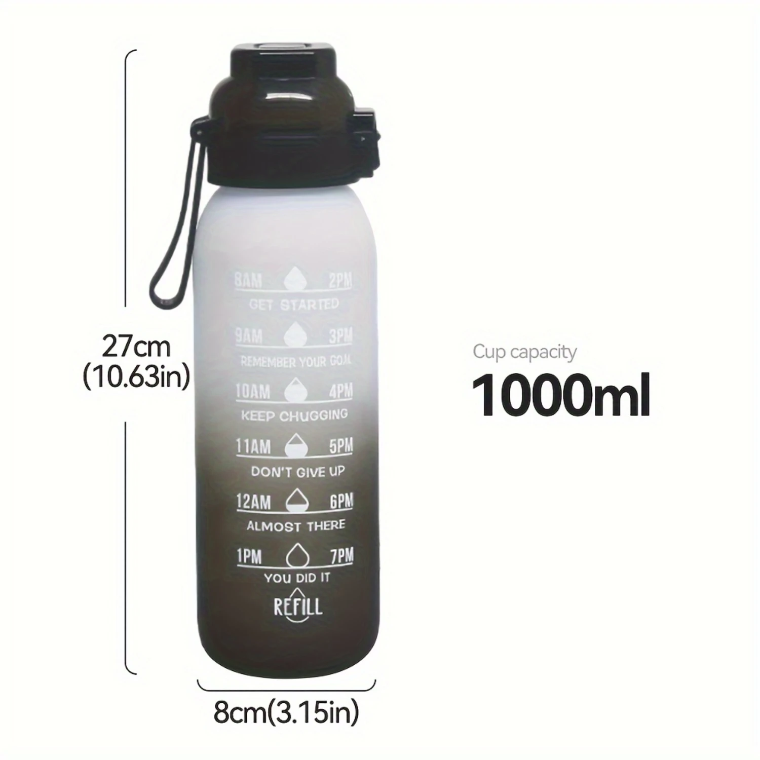 1pc, Sports Water Bottle With 1 Random Flavor Pod, 33.81oz Water Cup Compatible With 0 Sugar 0 Calorie Flavor Pods, Drinking Wat