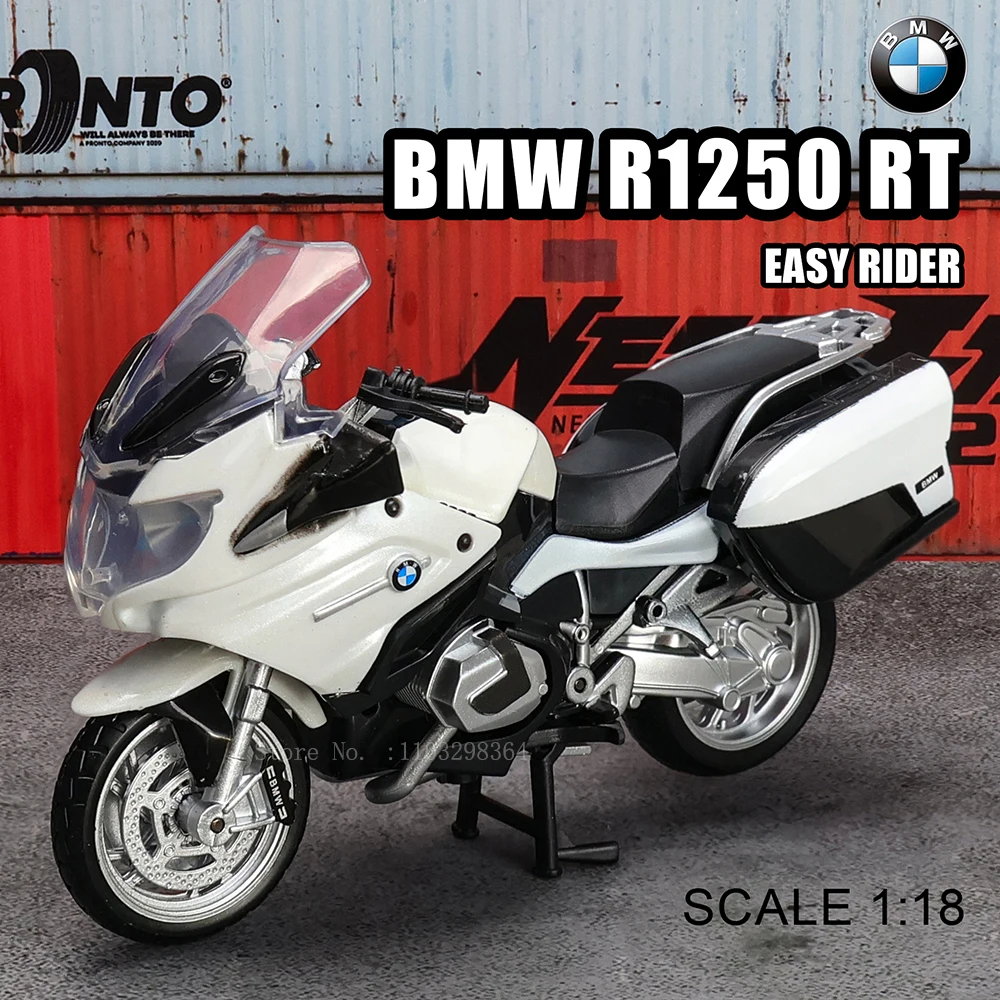 Couleur Blanc avec boîte modèle de moto BMW S1000RR 1-12 moulé sous pression, véhicule de