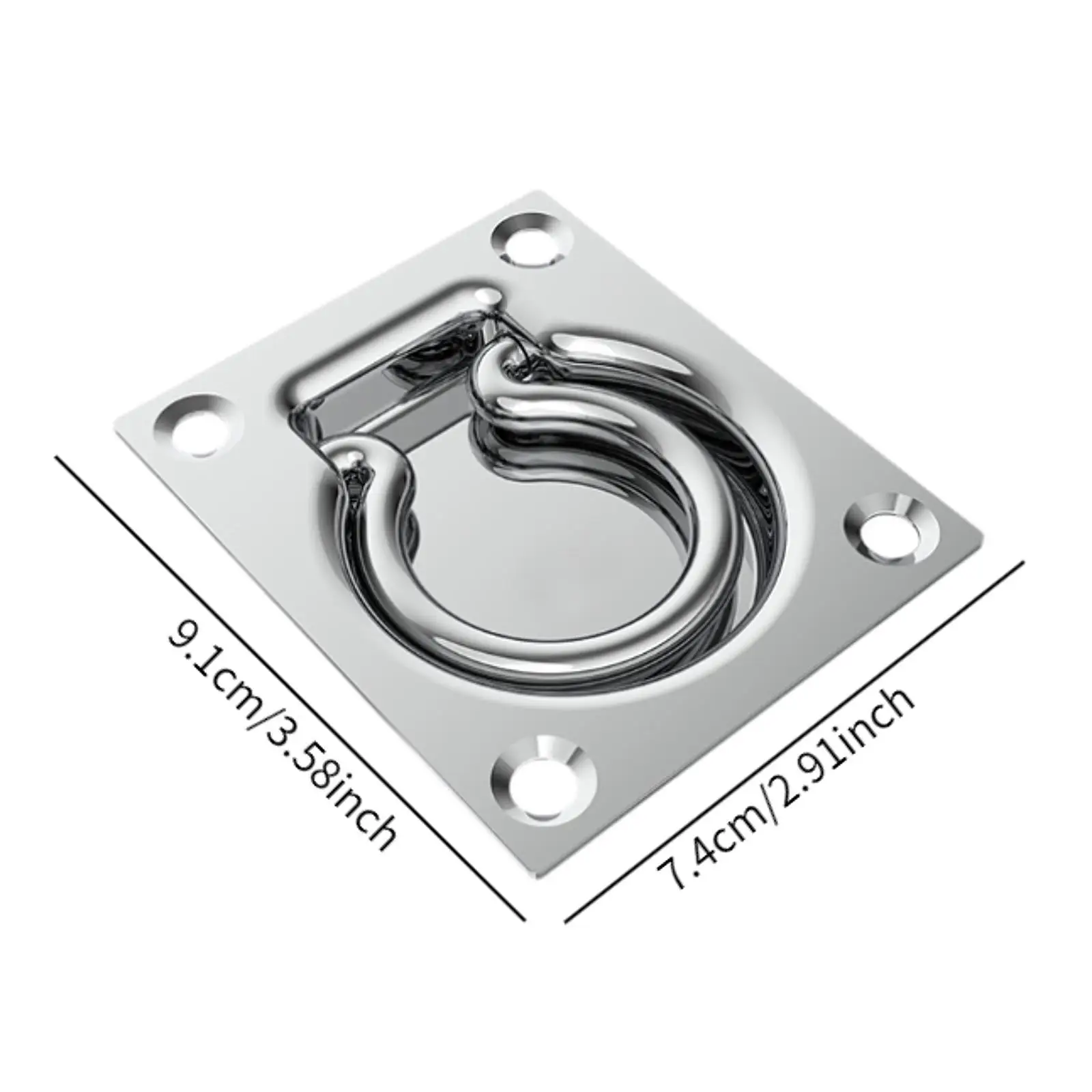 Recessed Tie Down Ring Ring Hook Tie Down Anchor Floor Rope Tie-down Flush Lifting Ring Pull for Yacht Vehicles Cabinet Locker