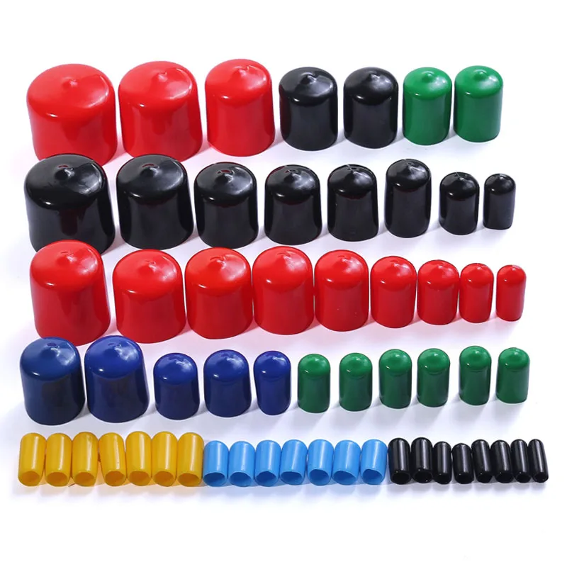 Rubber Sleeve Tip End Caps Waterproof Jacket Silicone Cap Head Protective Screw Seals Decorative Cover Tips Stopper Lid Tube Set