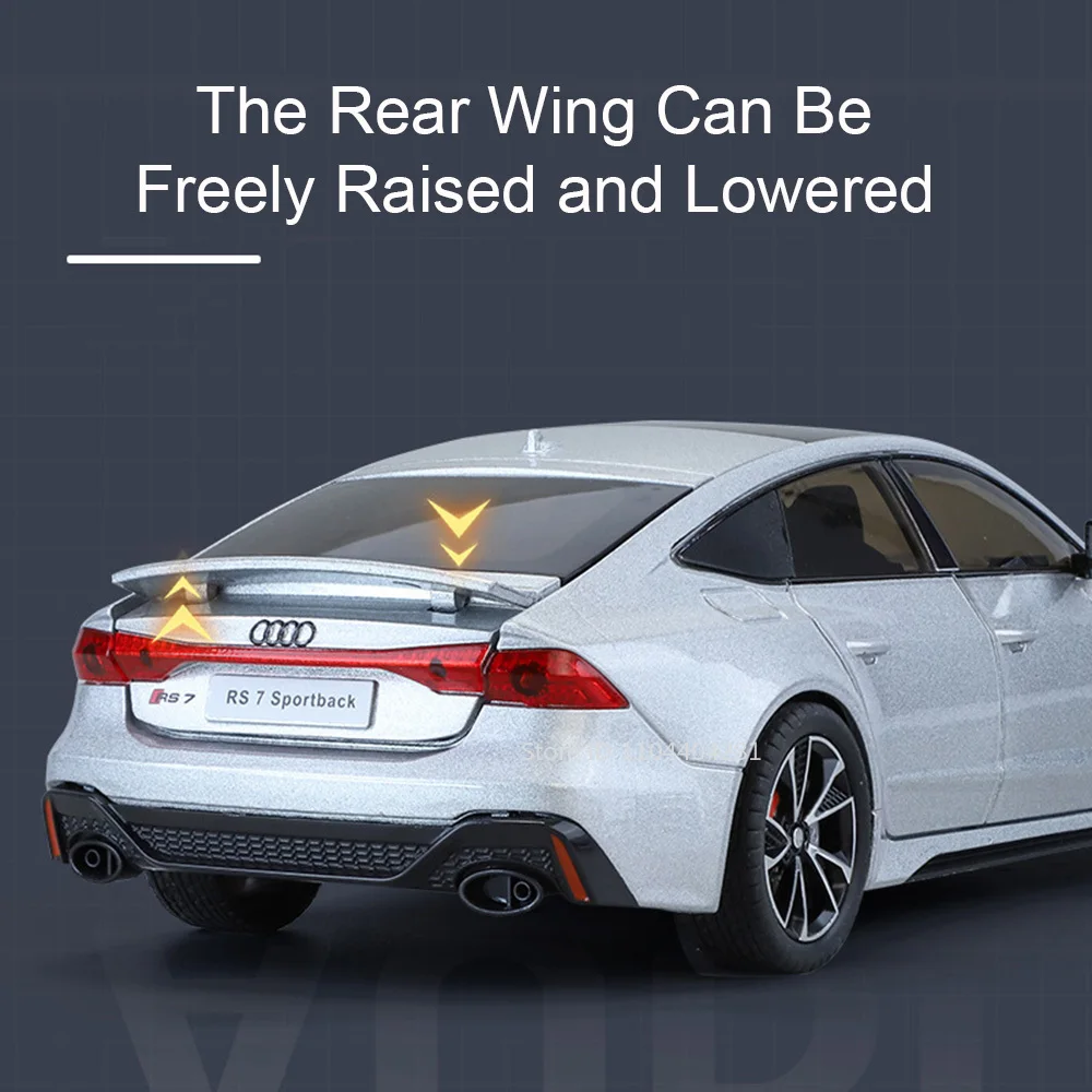 1:24 RS7 SPORTBACK سبيكة A7 نموذج اللعب دييكاست سيارة 6 أبواب مفتوحة ضوء الصوت التراجع سيارة مصغرة موضة ديكور المنزل هدية