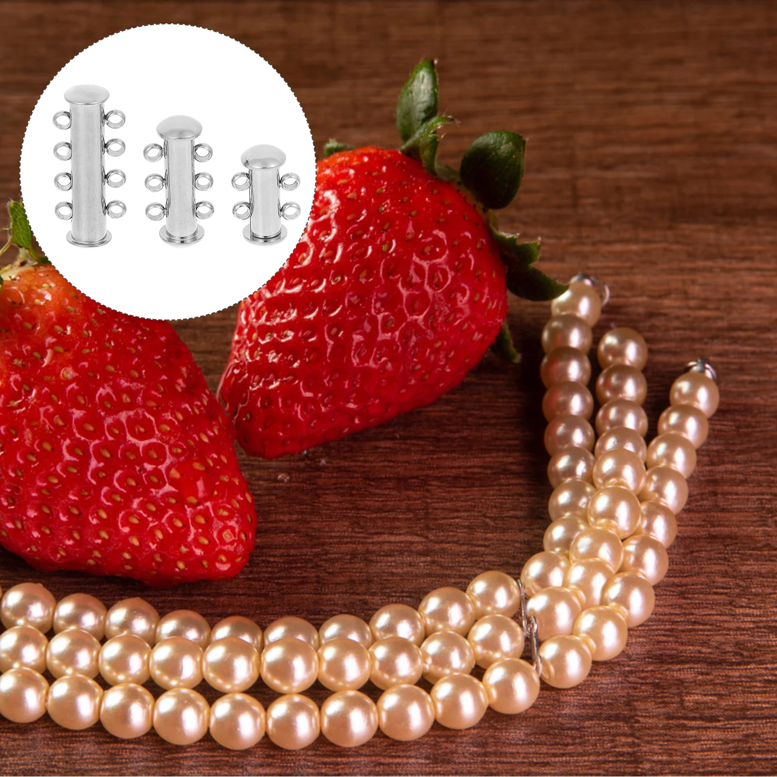 3pcs Metal Clasp Pearl Bracelet Jewelry Connector Durable Smooth Rust Resistant For Necklace Layering Clasps Bracelet Connecting