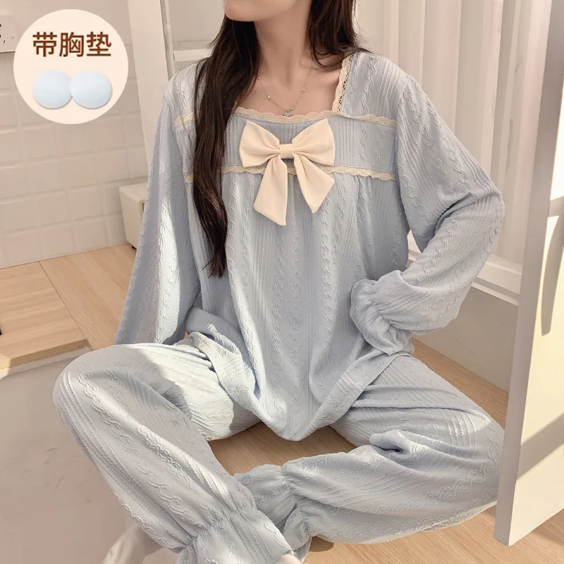 

Pajama Pants Set Women's Clothing Homewear Spring Autumn Thin New Comfortable Sweet Breathable Simple Wearable Versatile Elegant