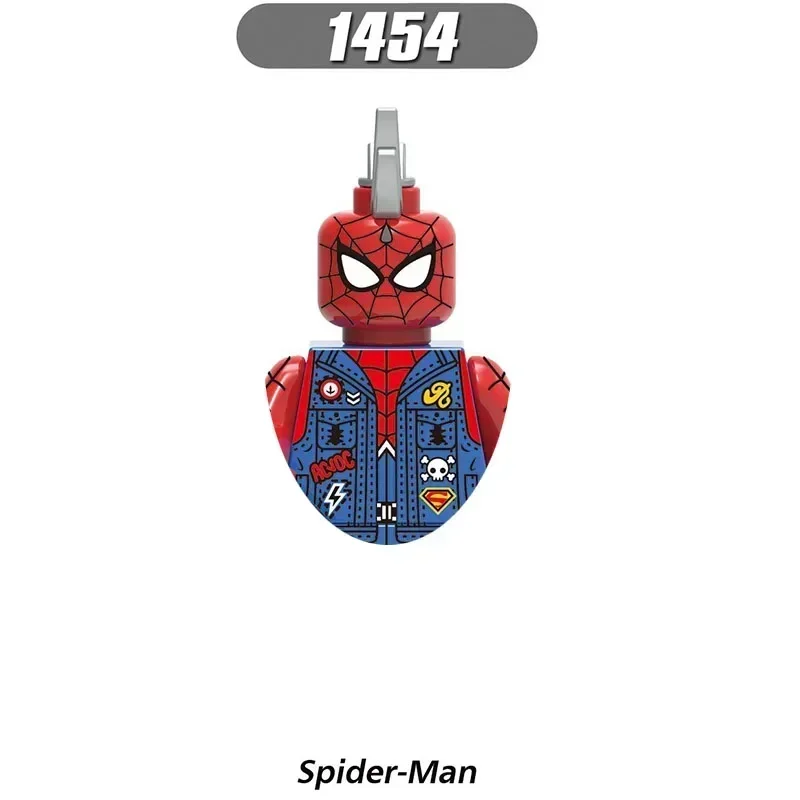 X0281 XH1454 XH1456 XH1457 Super Hero Series Punk knight Spider-Man Bricks Cartoon Character building block Boy Birthday Present