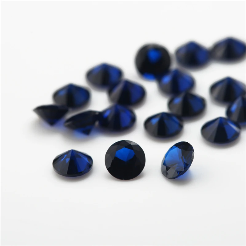 Größe 1,0 mm~3,0 mm Rundschliff Schwarz 106 # 109 # 112 # 113 # 114 # 120 # Blauer Stein Loser Spinell Synthetischer Edelstein für Schmuckherstellung – Detail 6