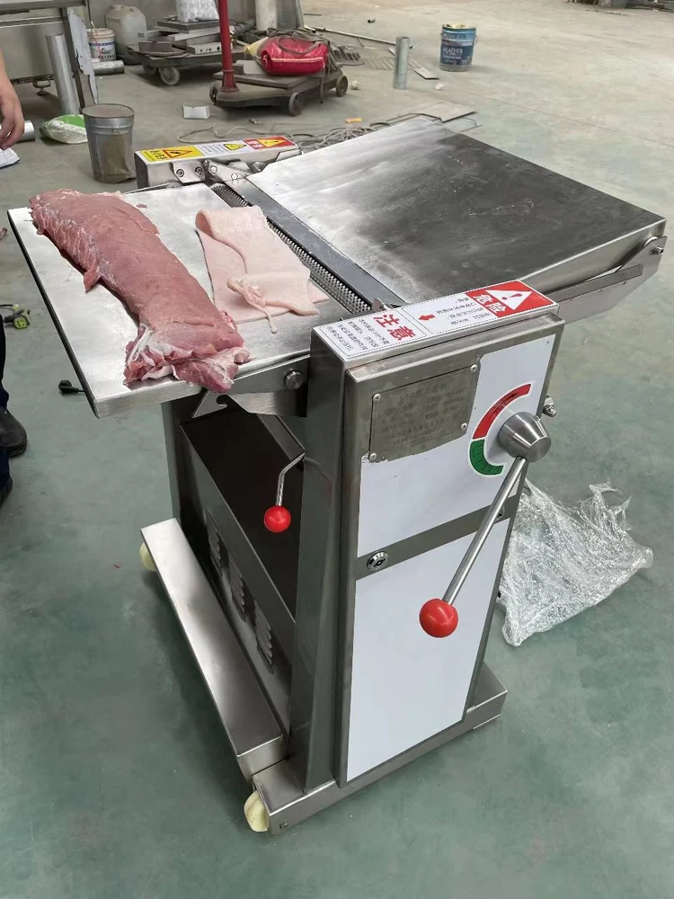 Peeler Machinery Removed Skinning Peeling Separating Decorticating Cutting Peel Pig Pork Skin Machine For Sell