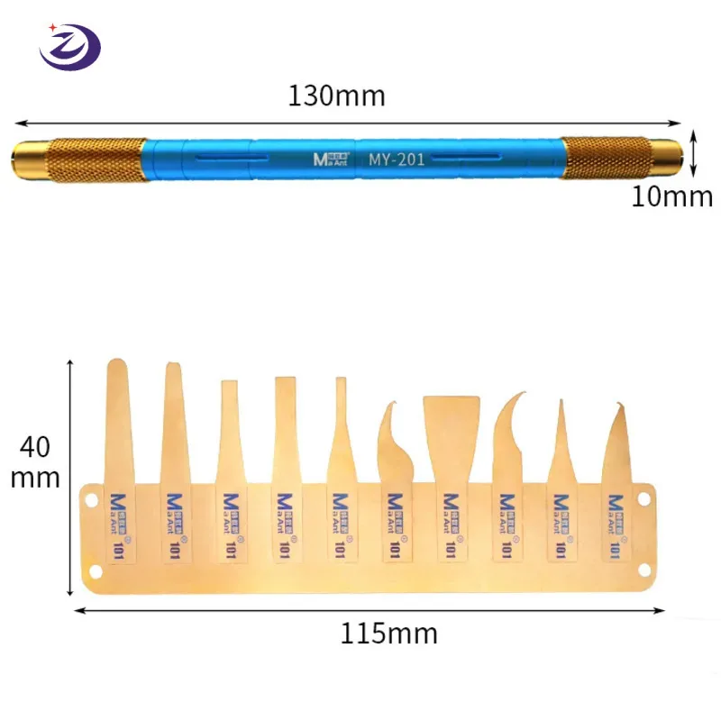

MaAnt Multifunctional Glue Removal Knife Hand Polished Elastic Blade Main Board IC CHIP Edge Adhesive Removal Tool MY-201