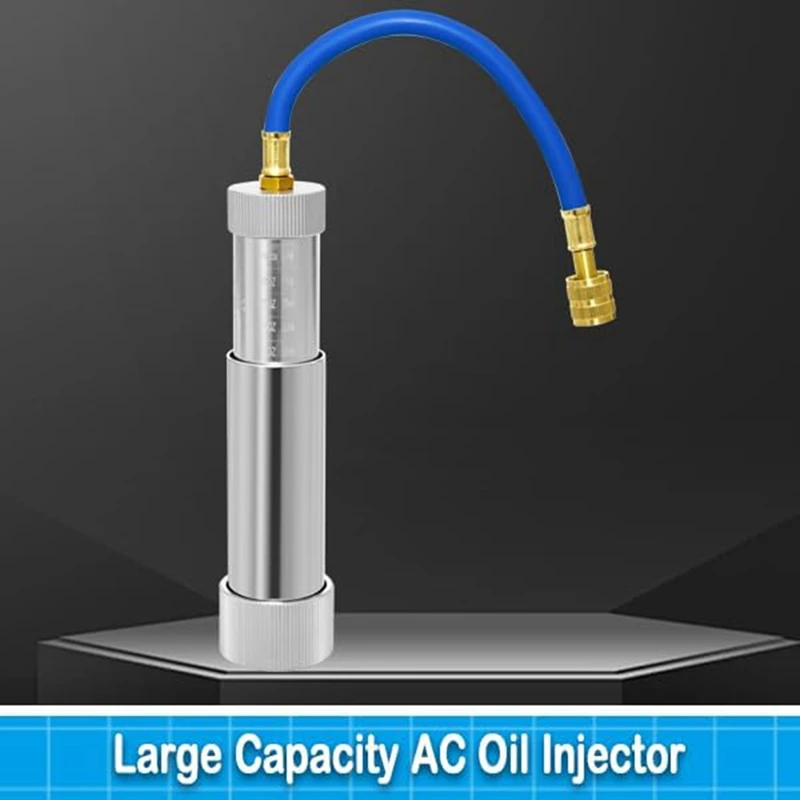 AC Oil Dye Injector Backflow Prevent Kit, With R134A & R1234YF Low Side Quick Coupler, R410A Mini Split Adapter