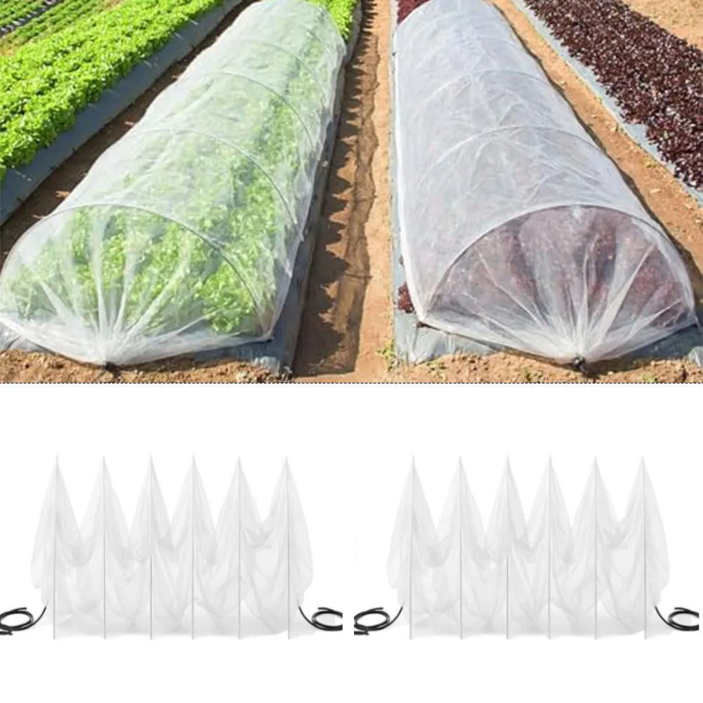 Steel Frame Plant Canopy For Outdoor Use - 43cm D X 290cm L With 60 Mesh Netting To Maintain Warmth And Moisture