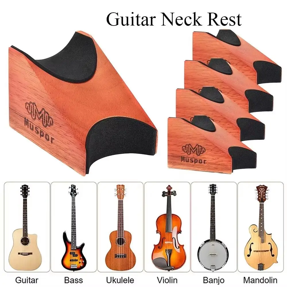 

Support Pillow Guitar Wooden Neck Bracket Electric Acoustic Bass Stable Guitar Neck Rest Professional Vertical