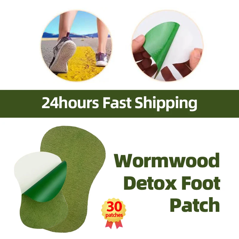 

Detox Foot Patches Natural Wormwood Body Toxin Detoxification Deep Cleansing Stress Relief Help Sleeping Feet Pads 10/20/30Pcs