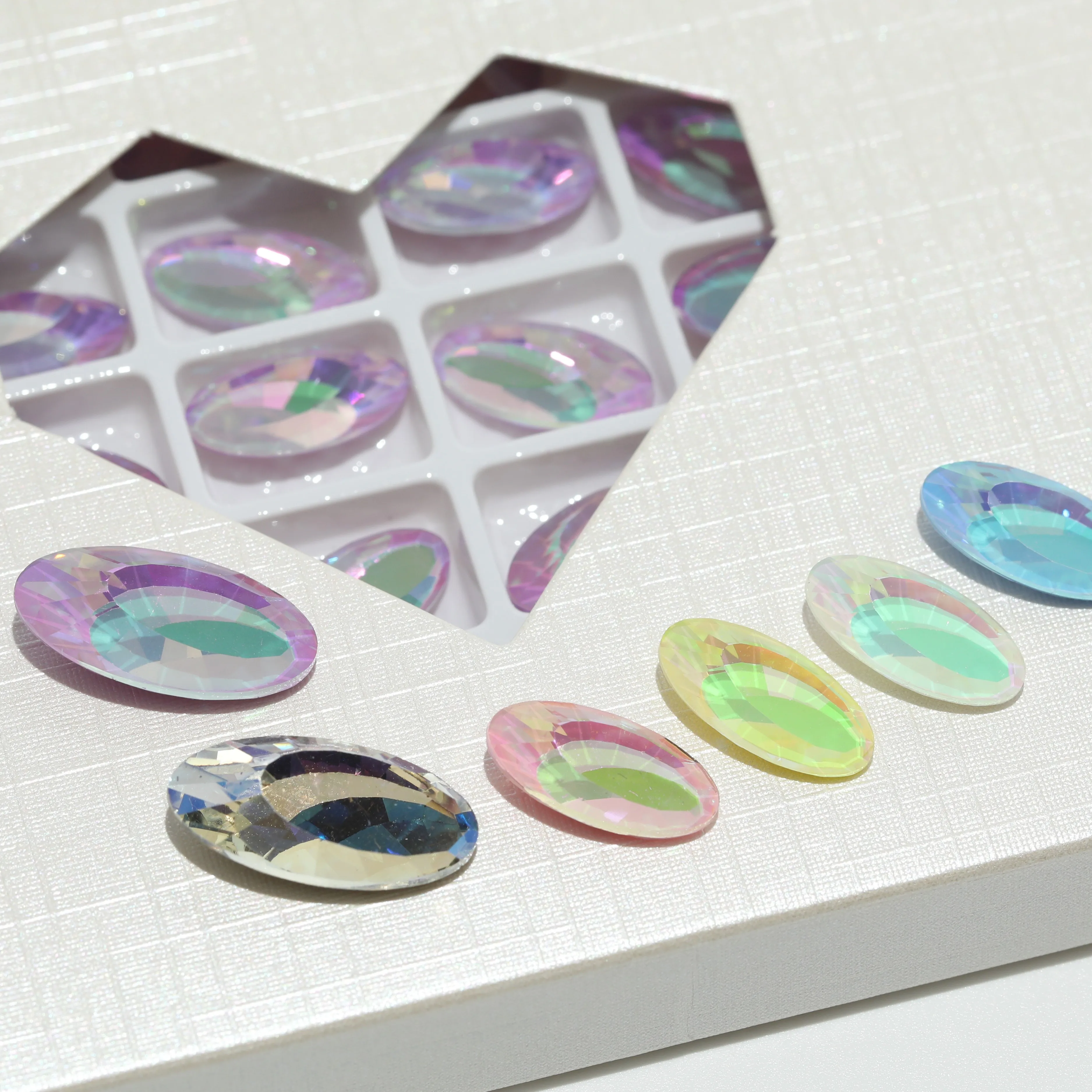 GRST Premium Dream Mirror Series Strasssteine DV4061 Ovale Fancy Stones Glänzende Kristalle DIY-Zubehör für Nagelkunst und Hochzeitskleider – Detail 6