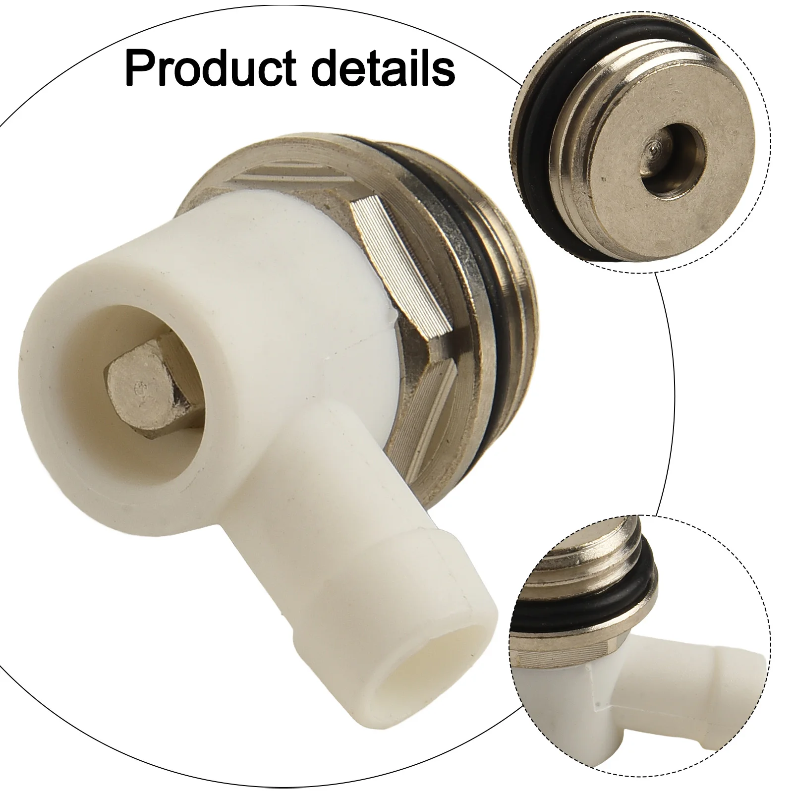2pc 1/2inch Radiator Vent Valve Radiator Vent Valve With Swivel Nose Nickel Plated Brass Nickel Vent Rotatable Drain Outl