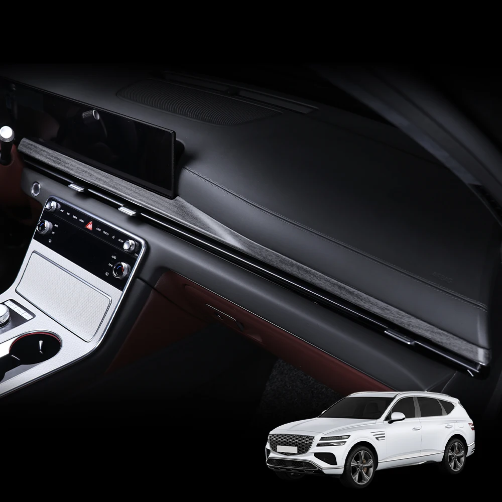 

2Pcs For Genesis GV80 PE 2025 LHD ABS Instrument Panel Decorative Frame Dashboard Trim Cover Car Accessories