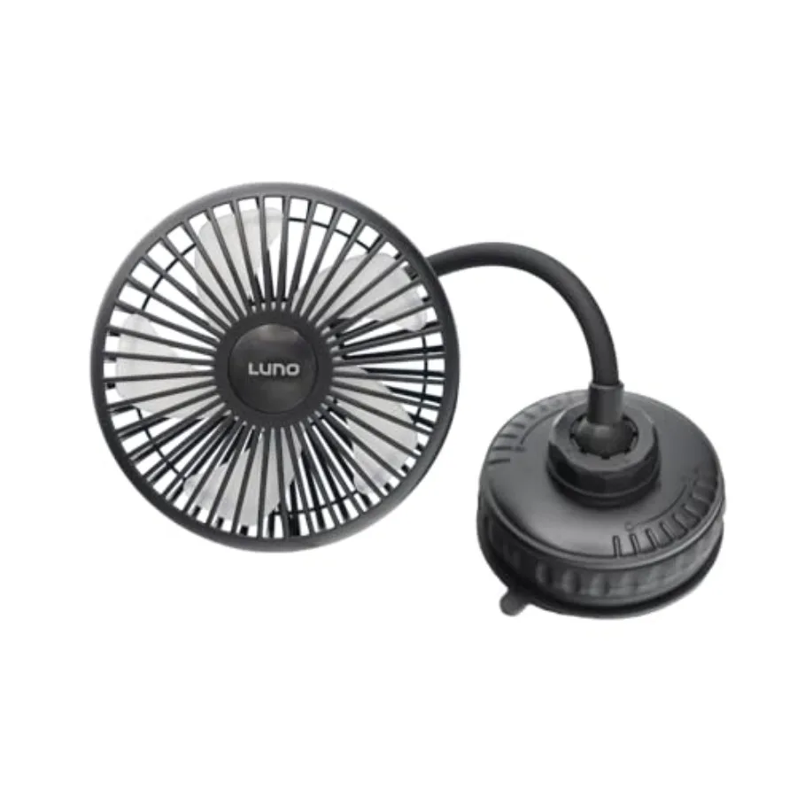 

Вентилятор для кемпинга в автомобиле - Вентилятор на присоске для автомобиля с питанием от USB-C, 3 скорости, гибкий кронштейн, 5 лопастей, 360° ° Крепление для вентиляционного вентилятора и подголовника - C