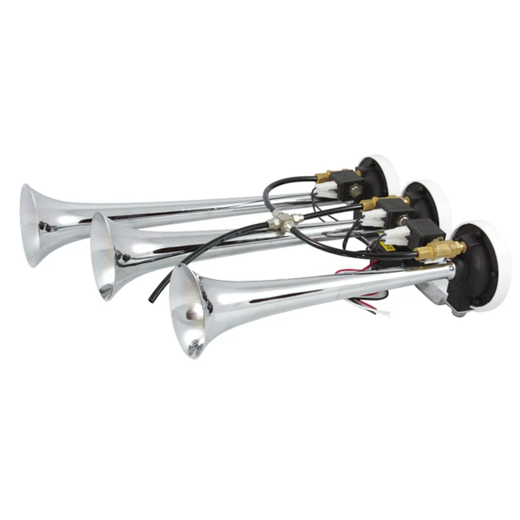 

12 V24v 3 Pipes Trumpets Mini Small Kit 24v Electric Air Pressure 12 Volt Air Horn Boats for Truck Boat Train