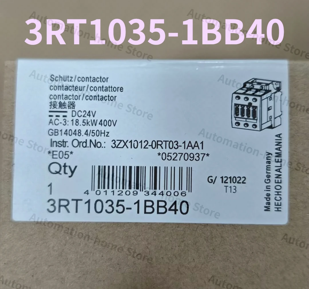 

Brand new 1PCS 3RT1035-1BB40 New Contactor 3RT1035 1BB40 Fast Delivery