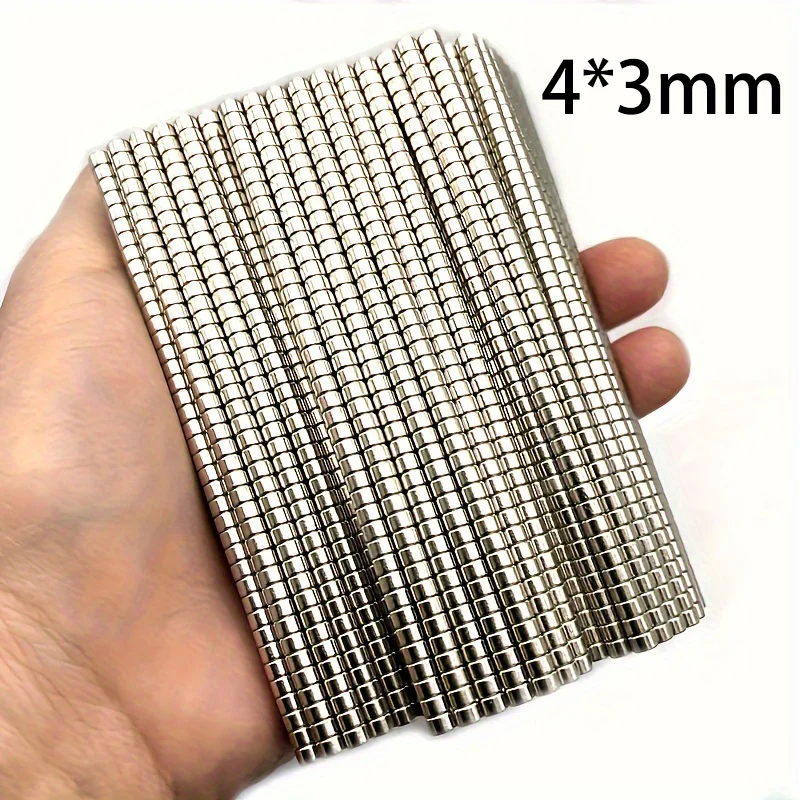 50 Stück 4 x 3 mm kleine Magnete – starke runde Scheibe für Whiteboards, Bilder und Magnettafeln – Detail 1