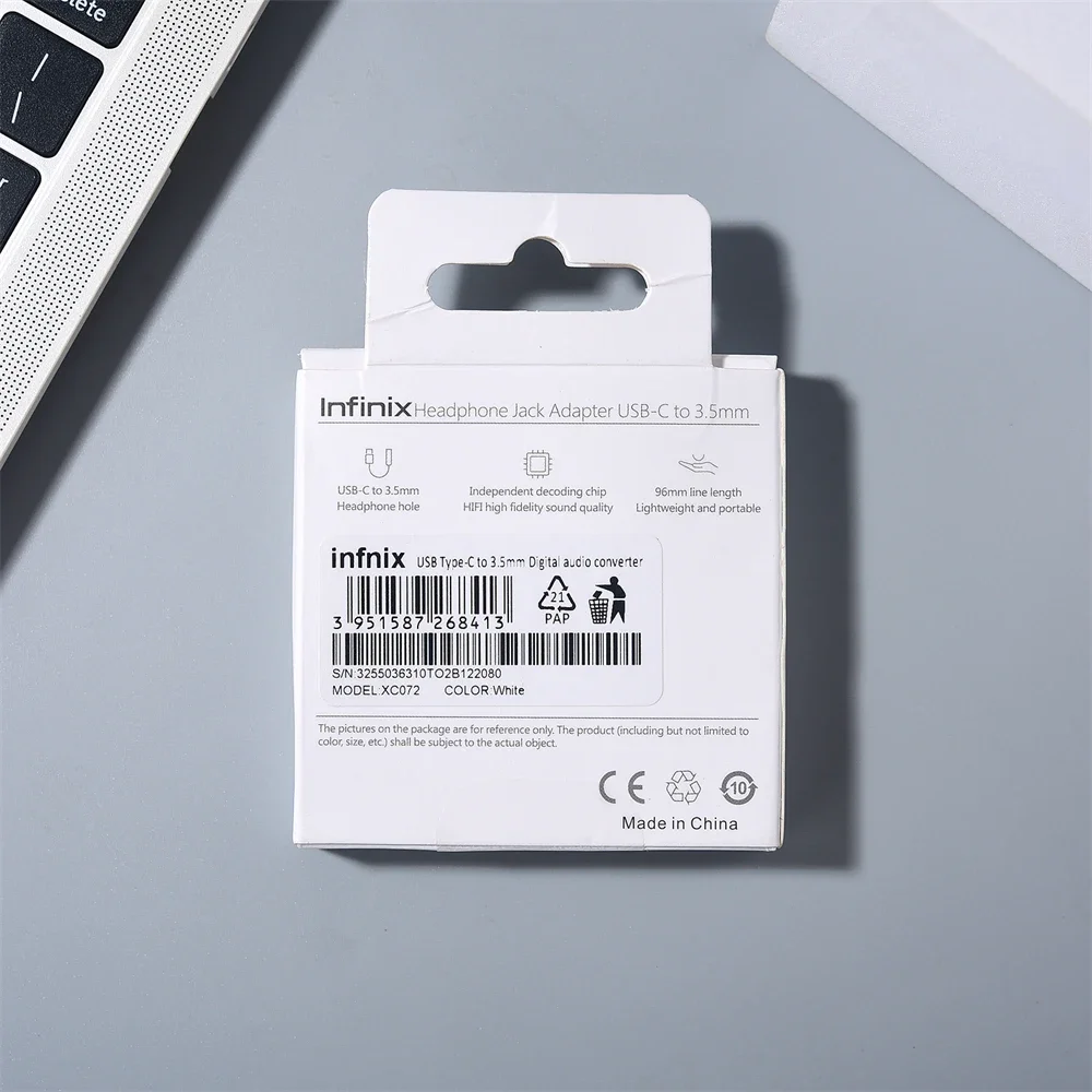 For Infinix Type C to 3.5mm AUX Adapter Audio Cable Jack for Hot 60 Note 50 40 30 pro 30i GT 30 20 pro Zero 40 8 Tecno
