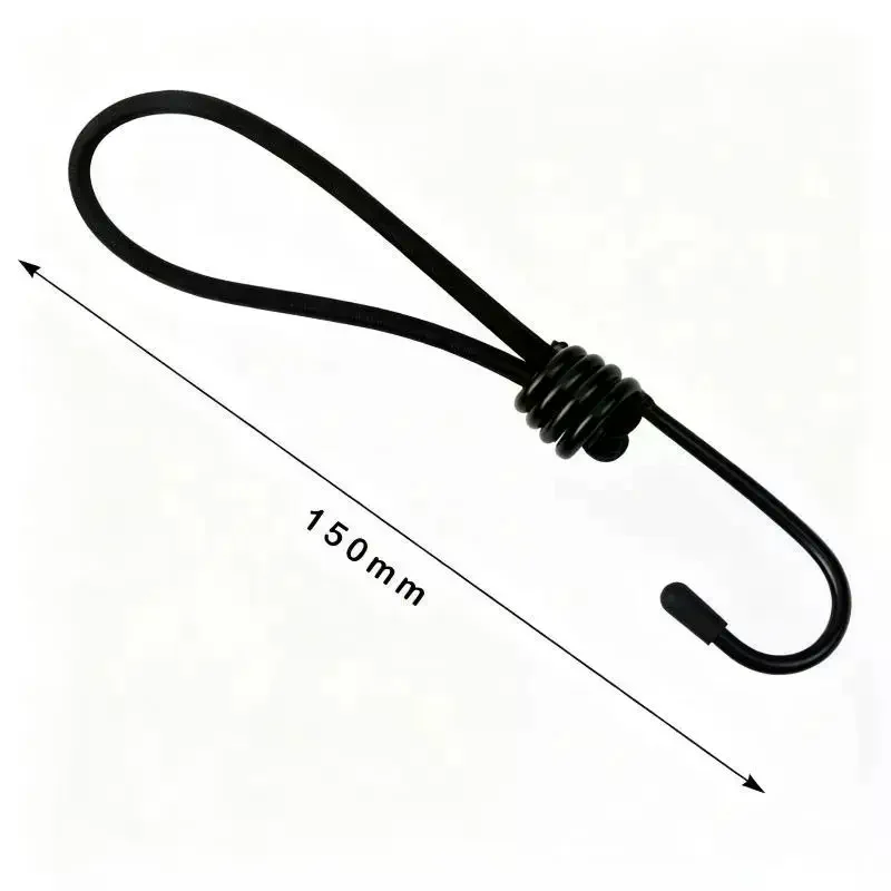 10Pcs Metal Spiral Cord Hook Heavy Duty Strong Load Capacity Black Cargo Net Hooks Universal Fastener Accessories For ATV