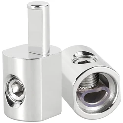 2Pcs Amp Input Reducer Aluminum Power Ground Wire Reducer 1/0 to 4 AWG Car Stereo Audio Wire Reducers Adapter for Car Auto