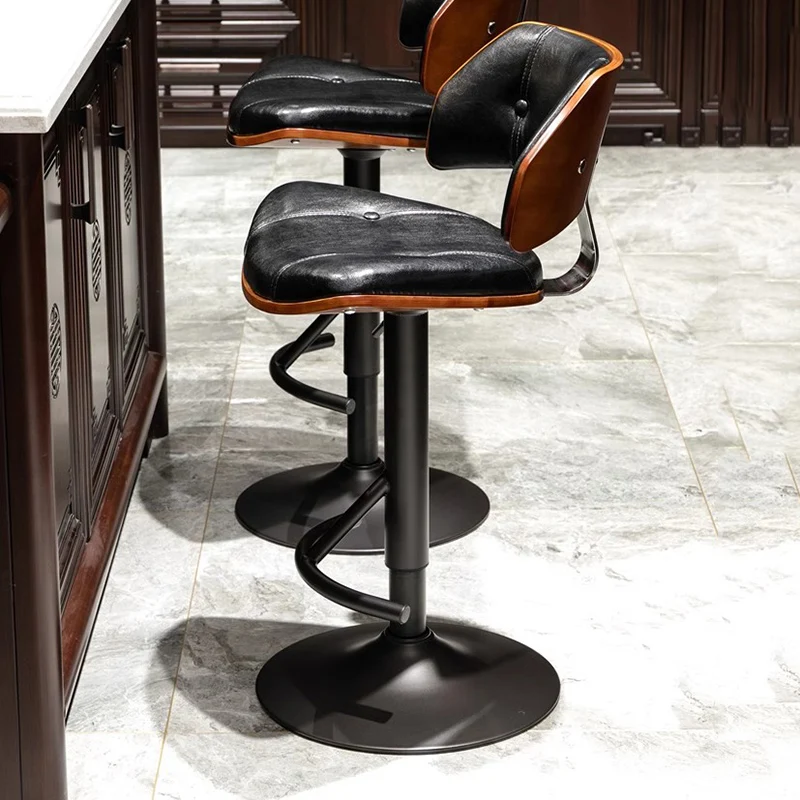 

Bar Chair Lifting And Rotating Modern And Simple Cashier Counter Home Backrest Furniture Silla Bar