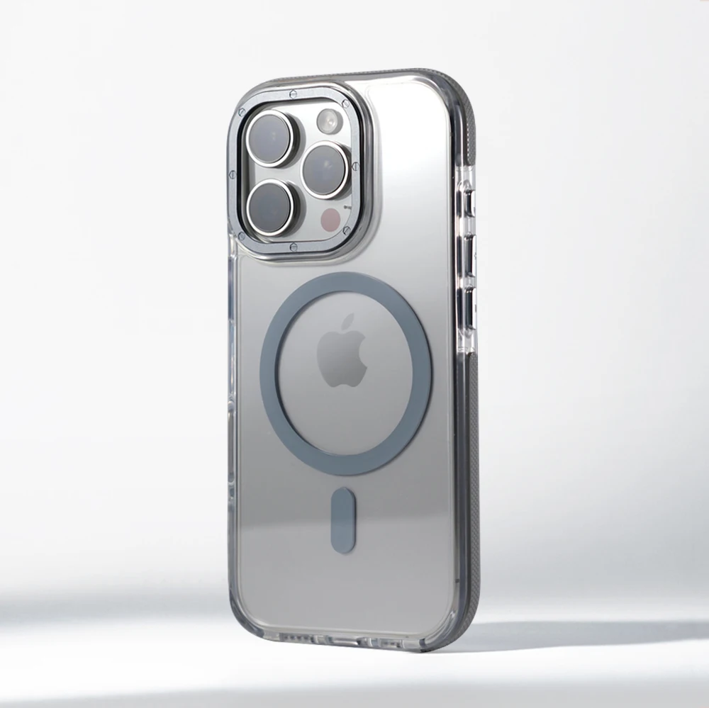 

Роскошный однотонный нескользящий прозрачный магнитный чехол для iPhone 17, 16, 15 Pro Max 14, 13, 12, 17 Air Magsafe, бронированный чехол с беспроводной зарядкой