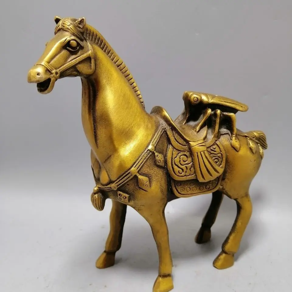 Pure copper ingot ornament brass immediately profits City Wangcai Ma promotes official transportation Wangye handicrafts