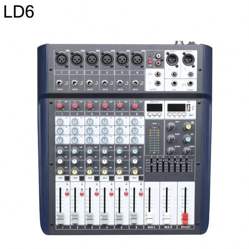 audio console mixer LD12 professional 12 channeL audio mixer with MP3 in good sell