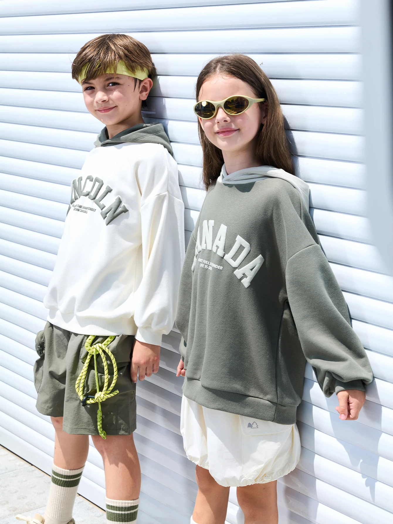 

MARC & JANIE Big Kids Boy Girls Outdoor Style Colorblock Letter Hoodie Casual Sweatshirts for Autumn 551160