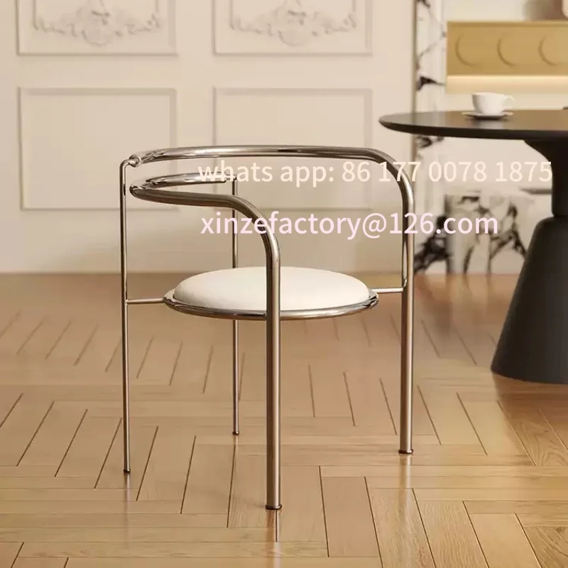 Customizable Single Backrest Creative Light Luxury Dining Chair Medieval Style Living Room Home Chair