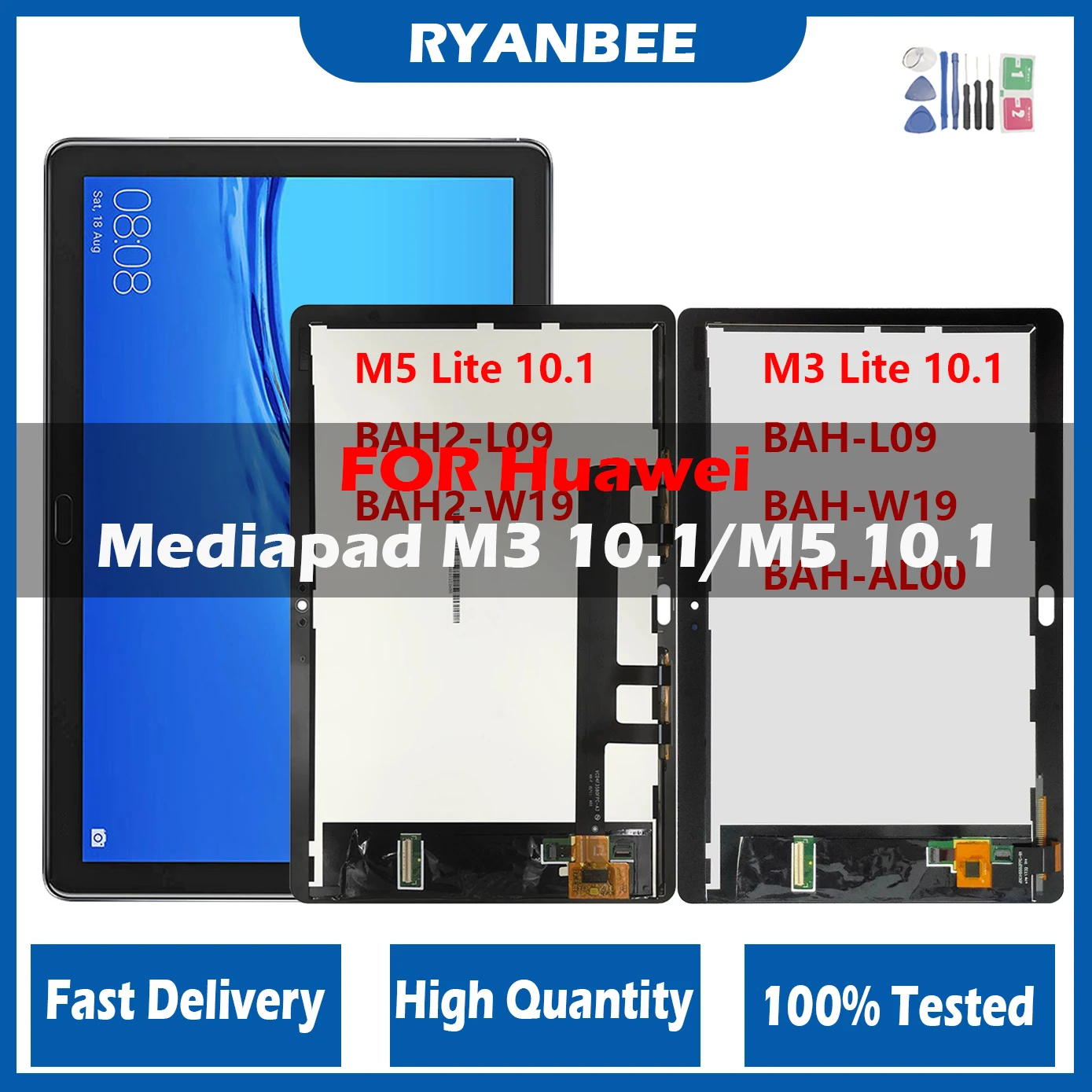 

Original LCD For Huawei MediaPad M5 Lite 10.1 BAH2-L09 BAH2-W19/M3 Lite 10 BAH-AL00 BAH-L09 BAH-W09 Touch Screen Digitizer