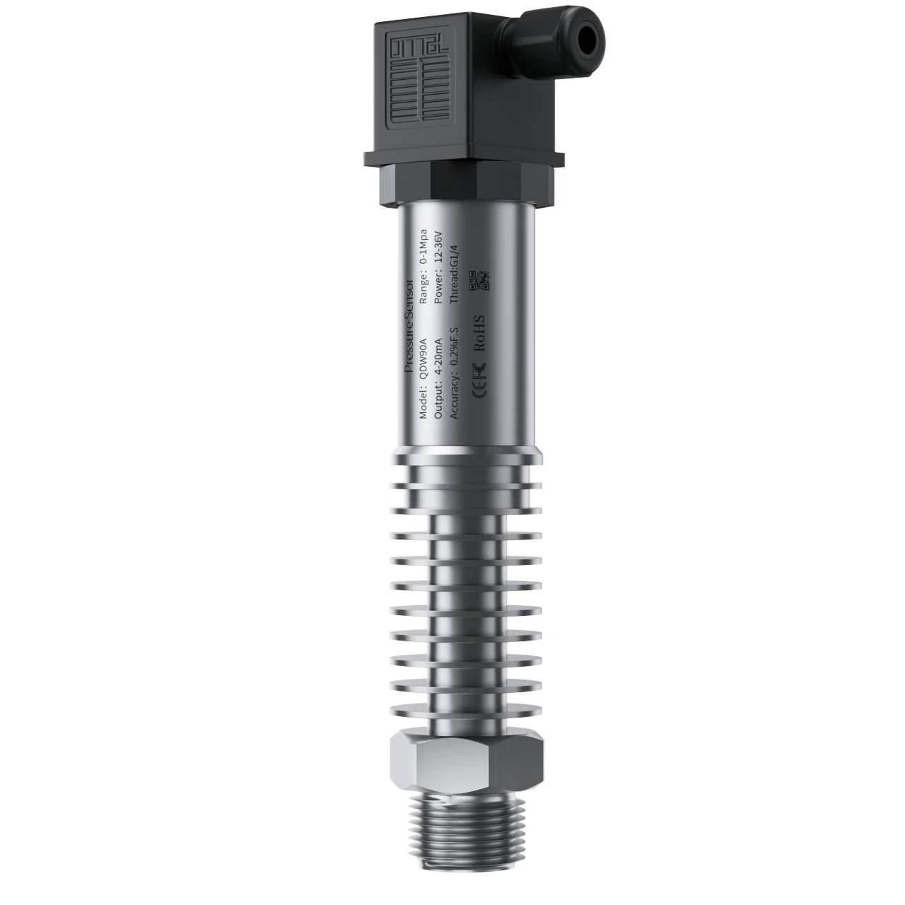 Transmisor de presión de agua caliente hidráulico, 0-600bar a 4-20mA, RS485, 0-10V, 0-3,3 V, transductor de presión de alta temperatura 200 ℃   Gama de rango