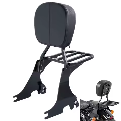 Backrest Sissy Bar &amp; Luggage Rack For Harley Sportster XL 883 1200 Custom Forty Eight 2004-2022 Motorcycle