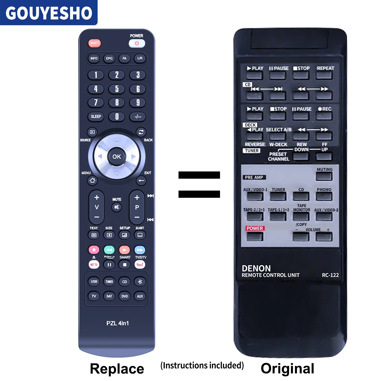 

New Remote Control 3999029005, RC-122 for Denon PRA1500