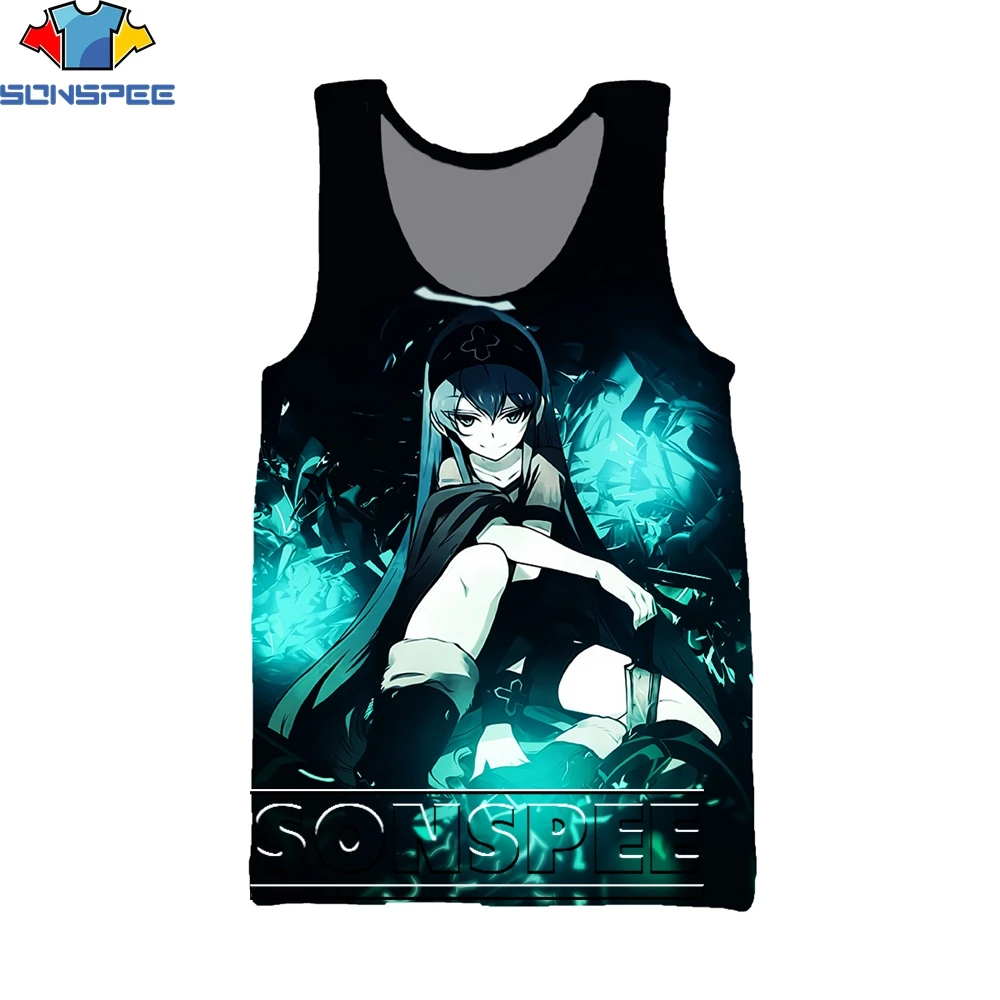 SONSPEE 3D Printing Cartoon Anime Akame Ga Kill Tank Top Summer Sleeveless Garment Fashion Trend All-match Sports Undershirt