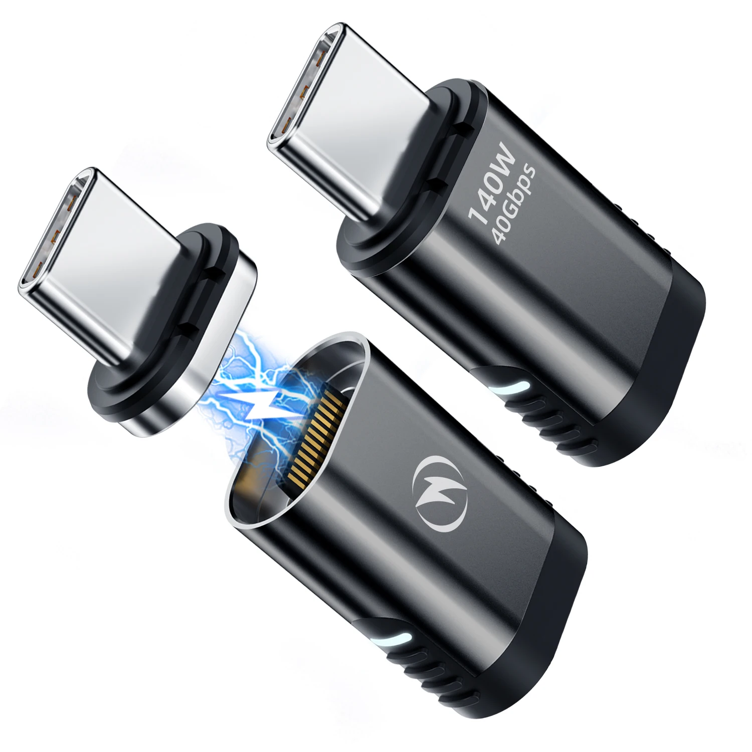 Adaptador magnético pd 140w usb4.0 40gbps usb c para tipo c conversor magnético de carga rápida 8k @ 60hz transferência de dados adaptador usb tipo c