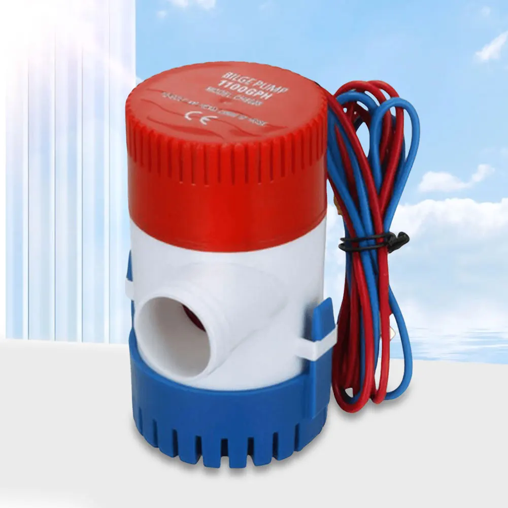 Mini bomba de agua eléctrica sumergible, 12V, 1100GPH, para barco marino