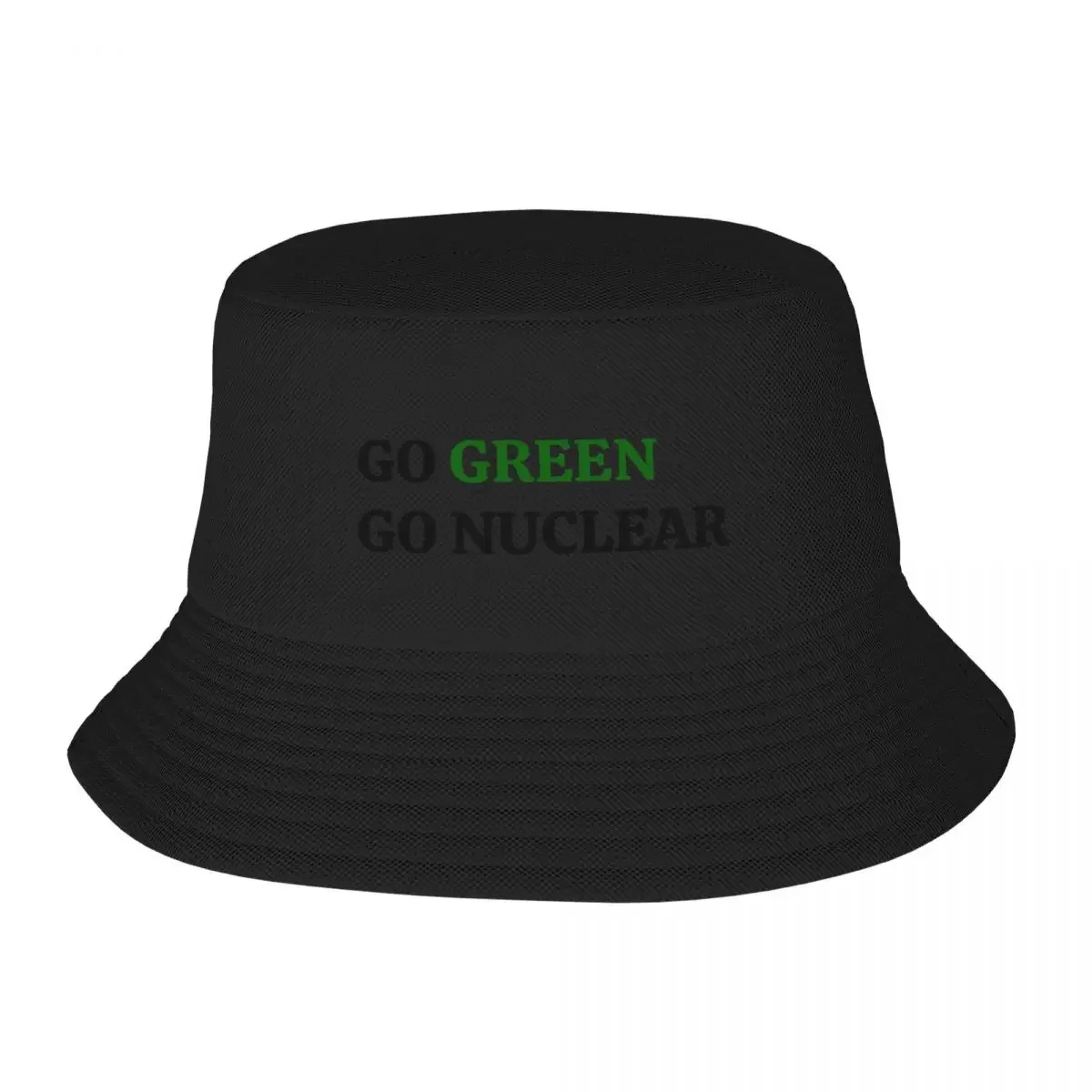 Go green go nuclear Bucket Hat Luxury Man Hat Wild Ball Hat Gentleman funny Men Golf Wear Women's