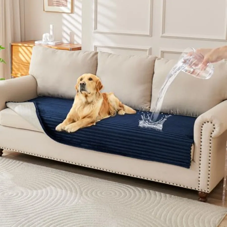 

Waterproof Couch Cover for Dogs Washable, Faux Fur Pet Couch Covers for Sofa, Soft Dog Bed Cover Non-Slip Couch Covers for 3 Cu