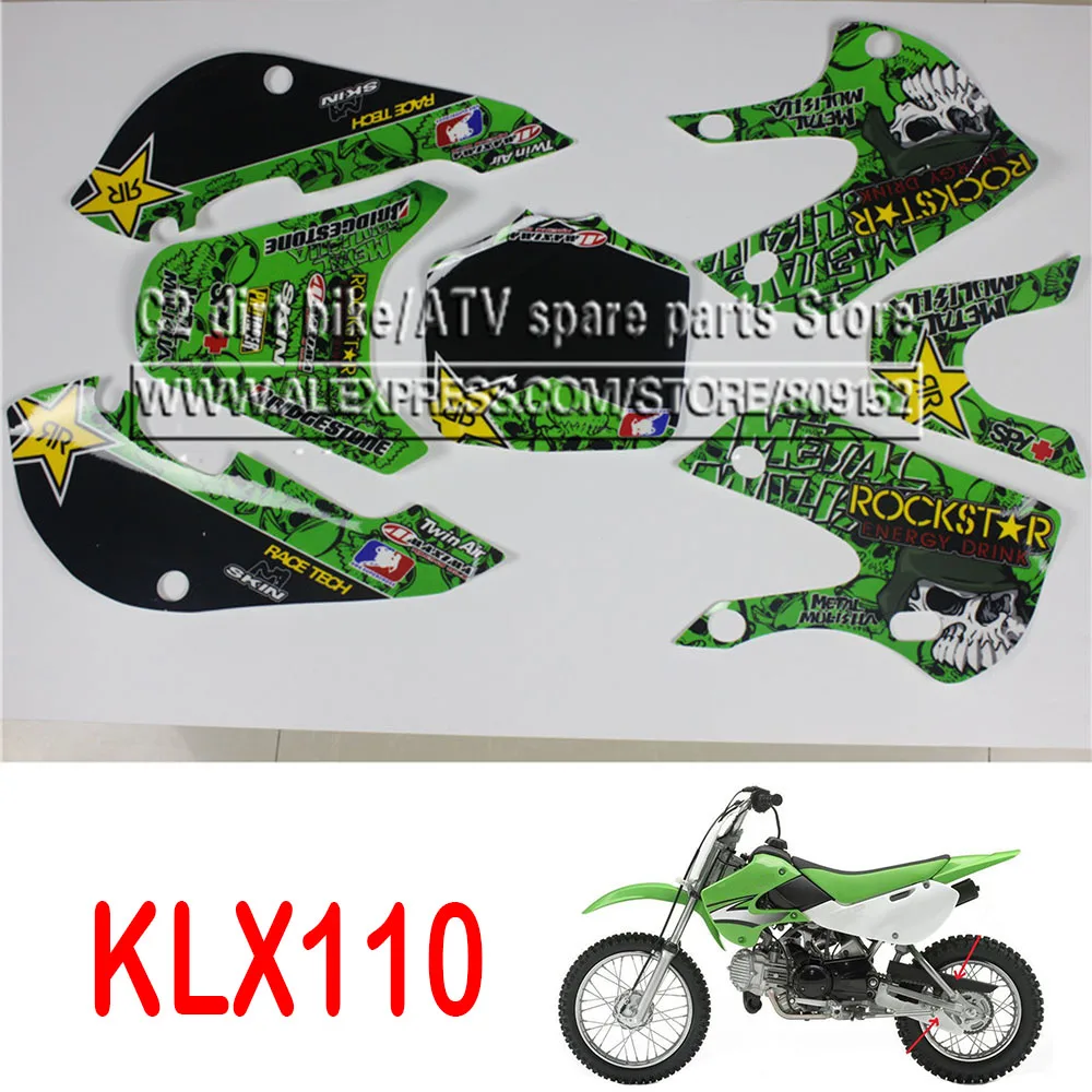 

Motorcycle Various styles 3M sticker/decals/Paster/graphic Fof CRF50 CRF70 CRF250 KLX 110 dirt bike/pit bike use