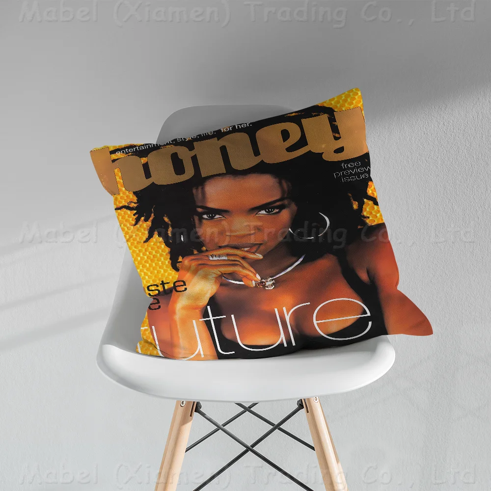 L-Lauryn H-Hill Pop Hip Hop Rapper Pillow Anime Pillow Sofa Bed Head Pillow Cover Cushion Cover 45x45 Cm Fashion