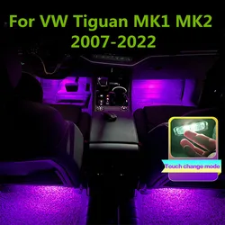 LED Car Interior Footwell Light RGB Atmosphere Lamp Decorative Accessory For VW Tiguan MK1 MK2 2007 - 2022 2014 2015 2016 2017