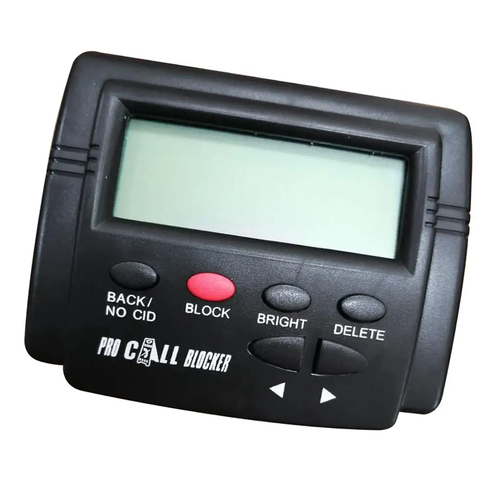Call Blocker Stop Nuisance Calls Blacklist Button LCD Display Device for Home Telephone Call Management