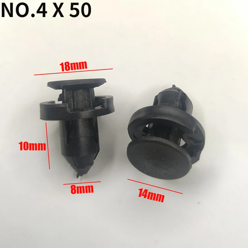 10/20/50Pcs Bumper Clips Rivets Fender Liner Fasteners Retainer For Mitsubishi Nissan Honda 8mm 9mm 10mm Hole