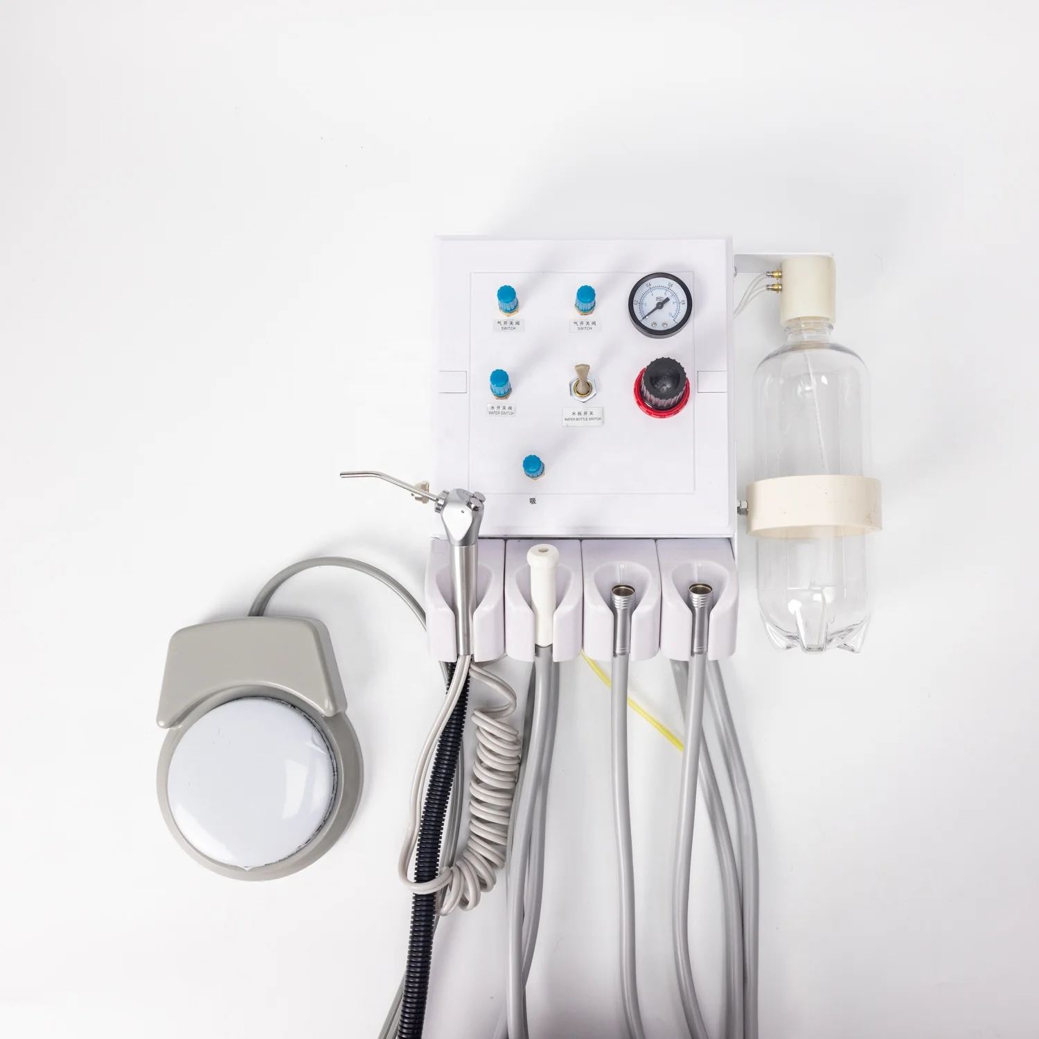 2/4 Hole Dental Portable Turbine Unit Hanging Type Work With Air Compressor Triplex Syringe