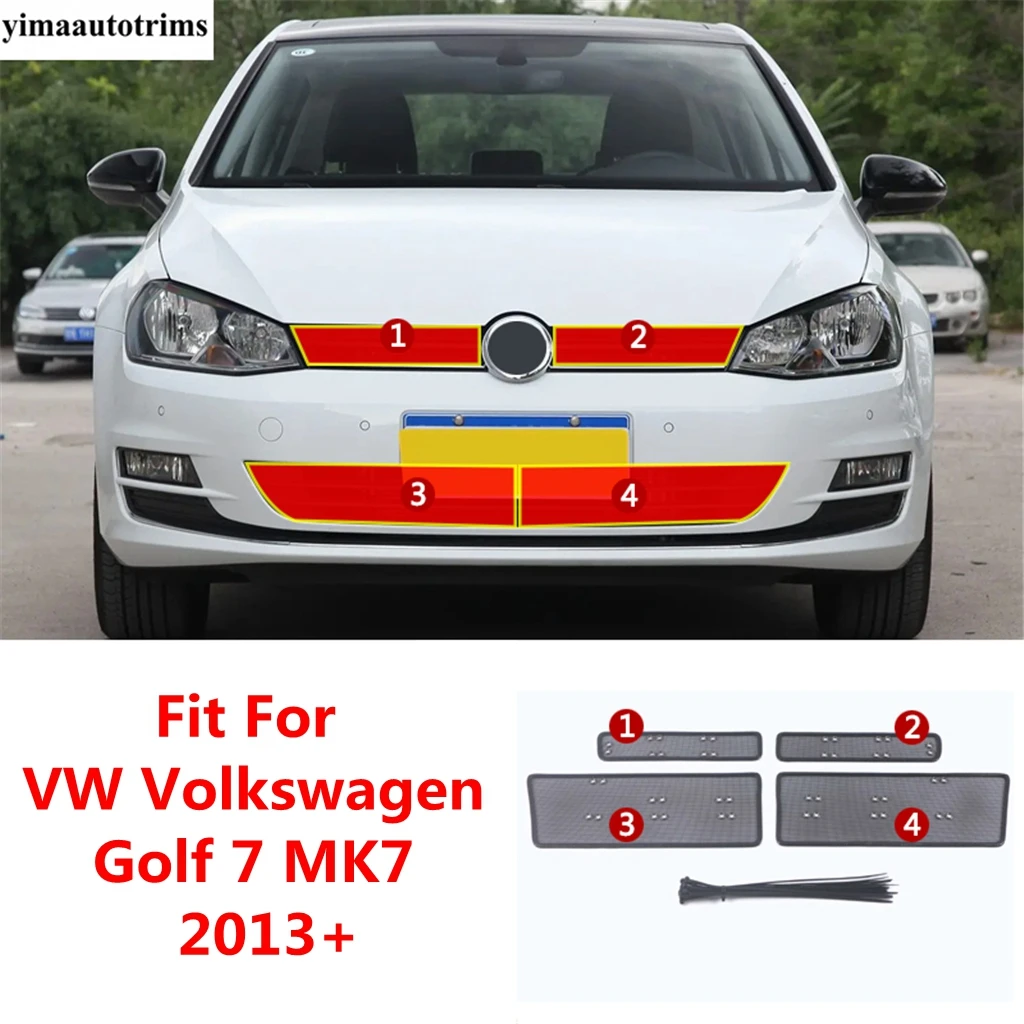 

Car Front Grille Insect Net Insert Mesh Protection Cover Trim Accessories Exterior Kit For VW Volkswagen Golf 7 MK7 2013 - 2020