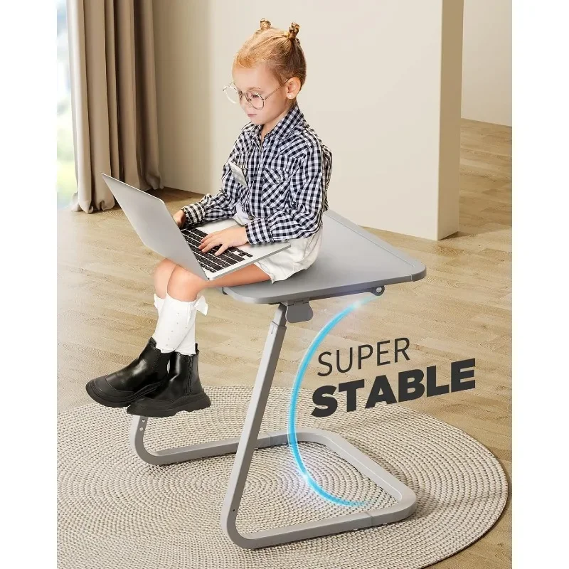 Table Heavy Duty Extra Large , Upgraded Dinner for Eating Snack Food, Tilt & Height Adjustable Laptop