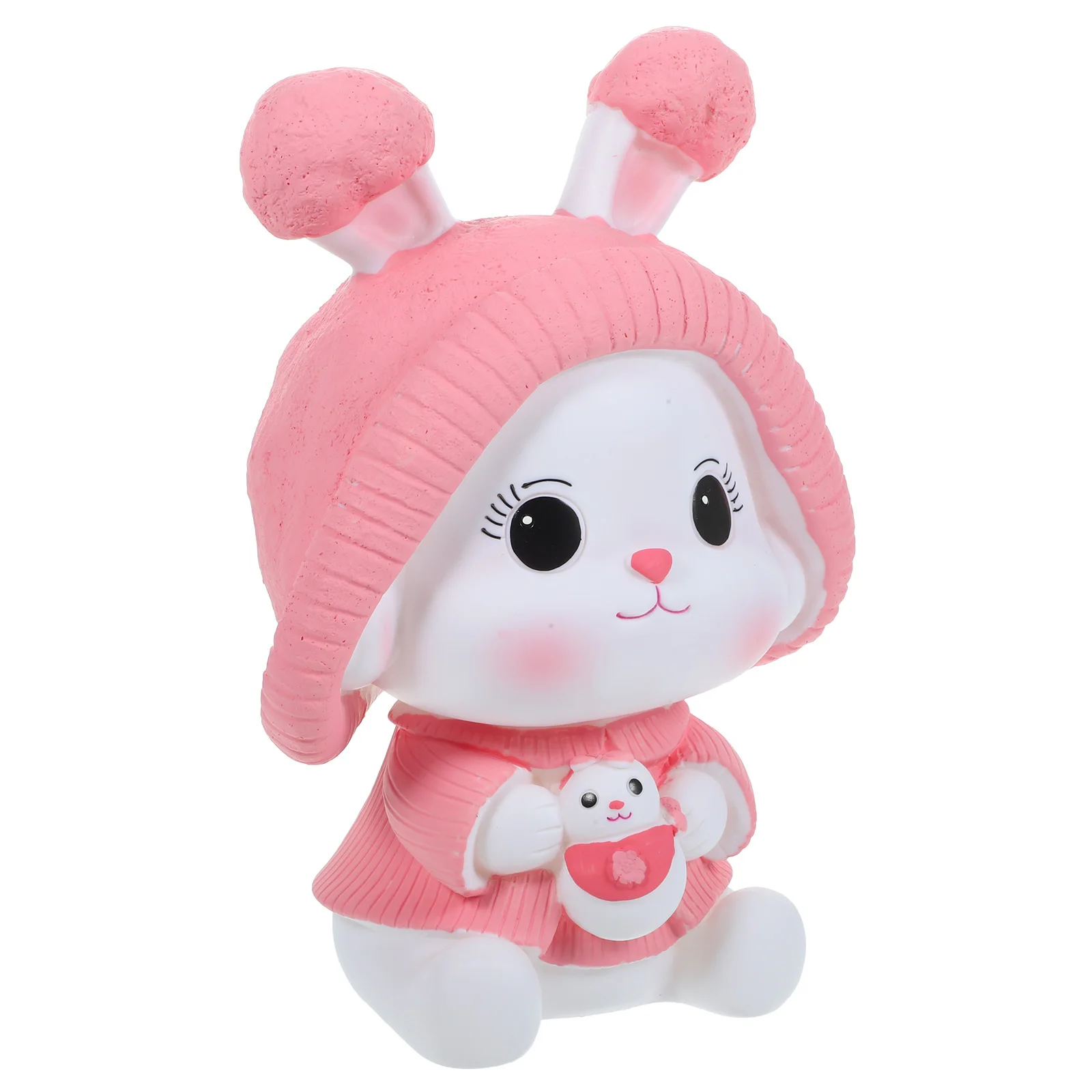 女の子向けのかわいいウサギの貯金箱、素敵なウサギのお金入れ、斬新なコインバンク、子供用貯金箱、デスクトップデコレーション、お部屋の飾り