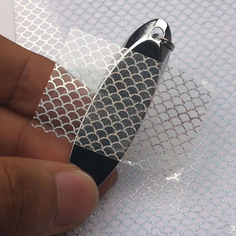 MNFT Premium Product 6Pc Metal Bait Self Adhesive Change Color Sticker Hard Sequin Fishing Lure Holographic Fish Scale Tape Film